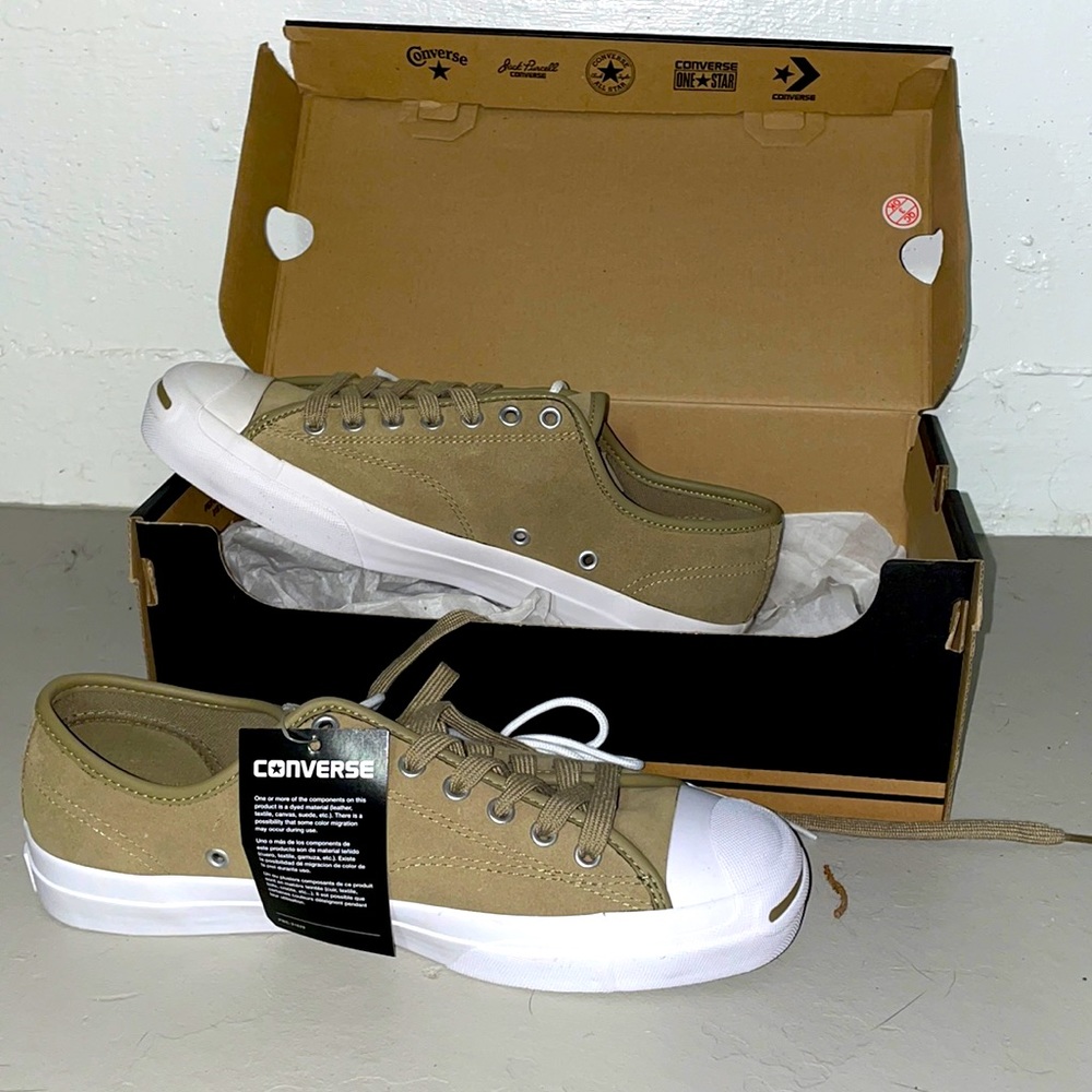 NWT Converse Jack Purcell Khaki shoes.